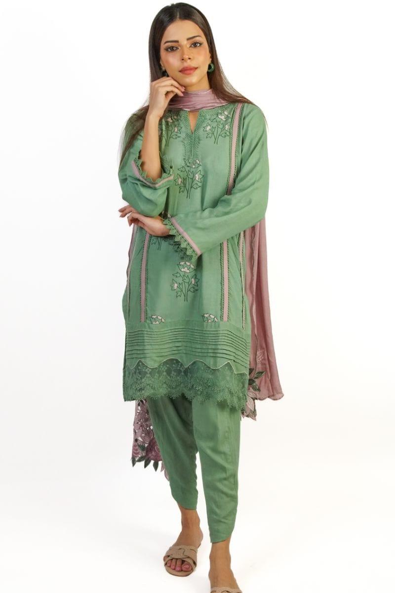 Urooj Fahd - Article 01 - Green - 3 Piece - Studio by TCS