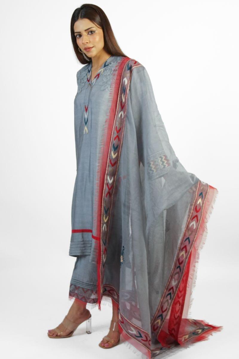 Urooj Fahd - Article 03 - Grey - 3 Piece - Studio by TCS