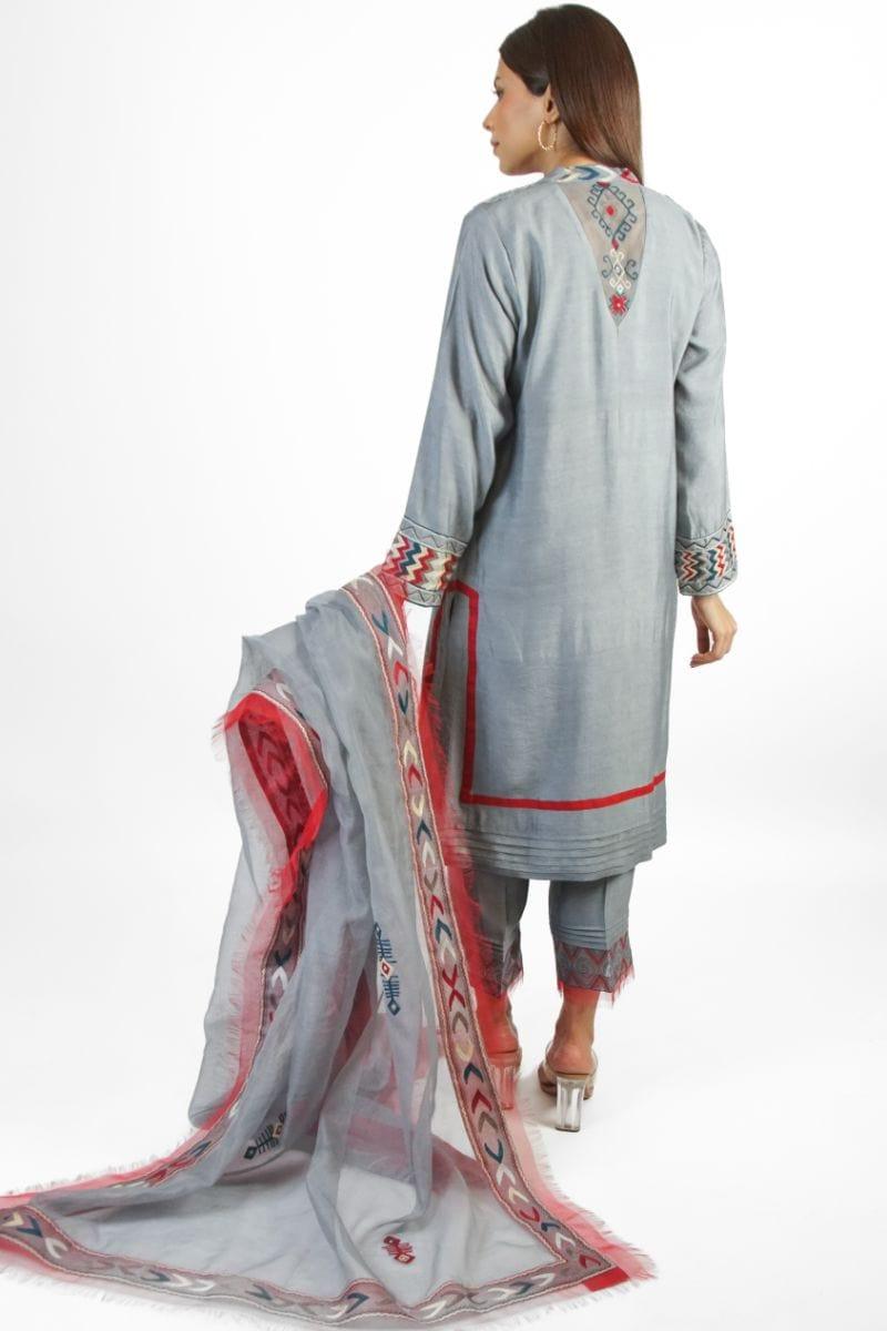 Urooj Fahd - Article 03 - Grey - 3 Piece - Studio by TCS