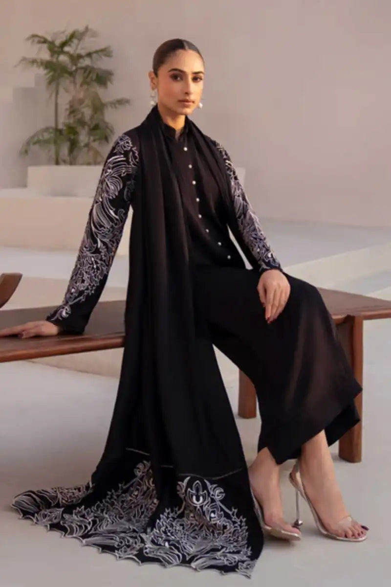 Natasha Kamal - Atlas - black - Silk Karandi - 3 Piece