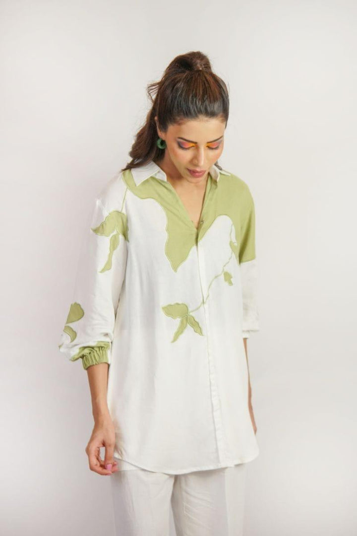 Urooj Fahd - Article 09 - White and green - 2 Piece - Studio by TCS