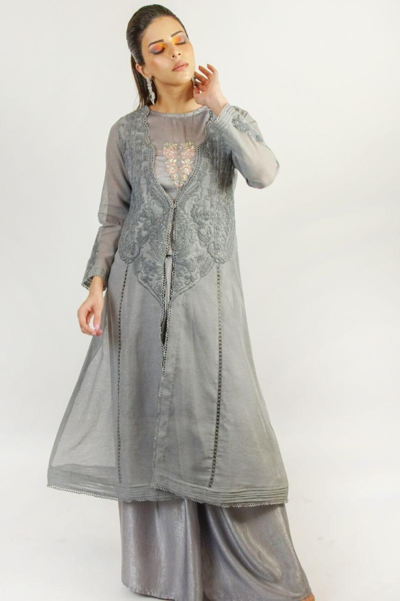 Urooj Fahd - Article 10 - STEEL GREY - 3 Piece - Studio by TCS