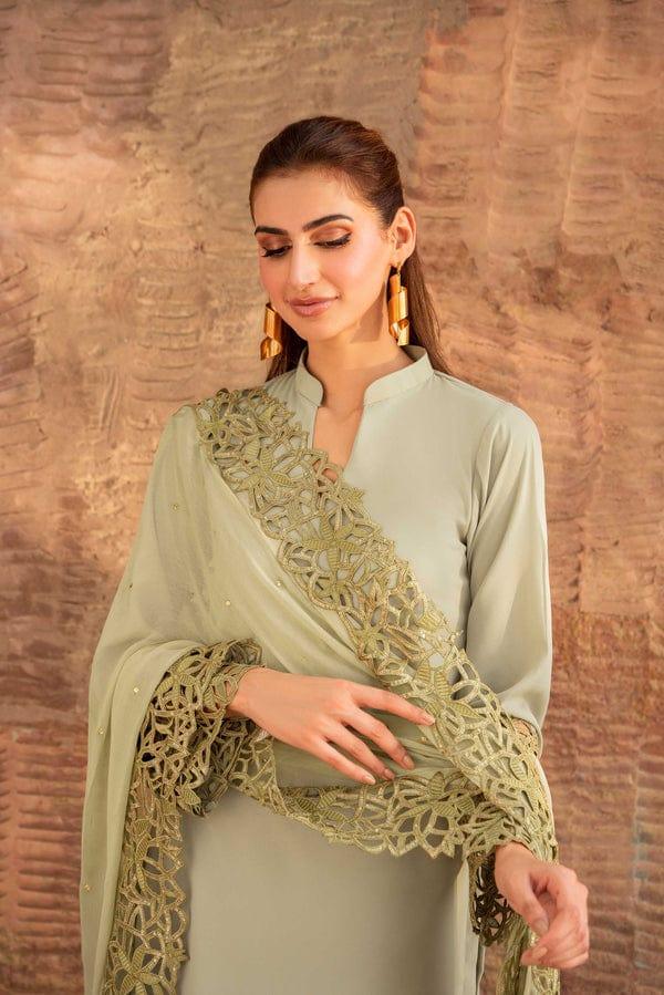 Natasha Kamal - Tea Green Embroidered 3 Piece - Isabelle - Studio by TCS