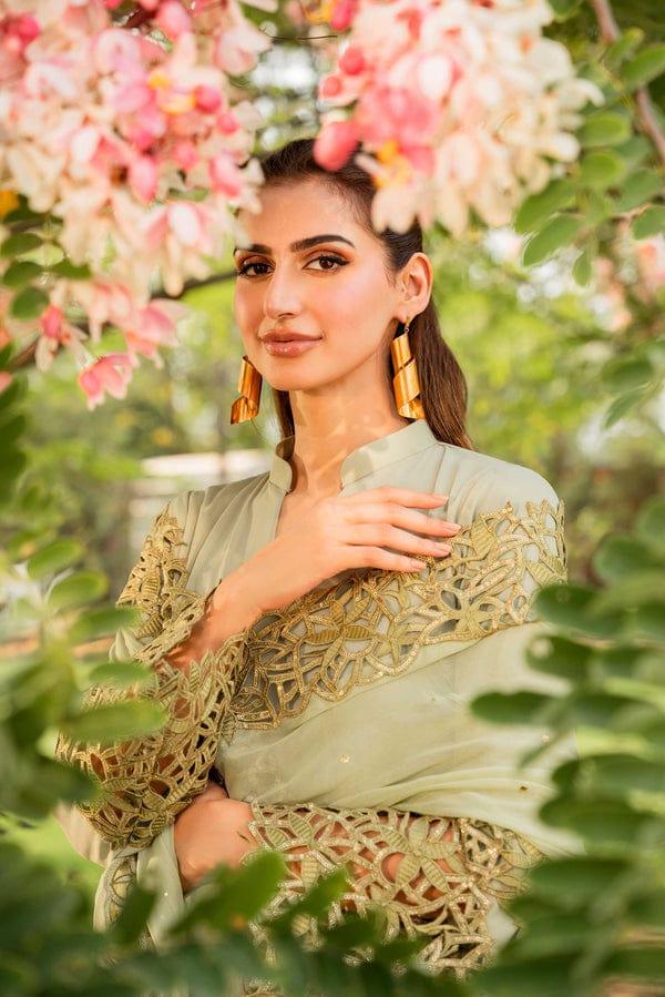 Natasha Kamal - Tea Green Embroidered 3 Piece - Isabelle - Studio by TCS