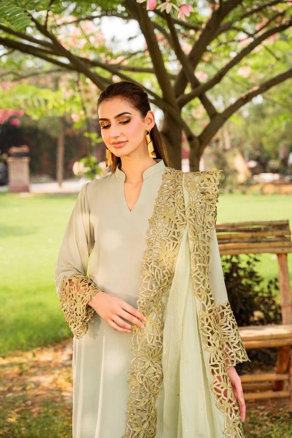 Natasha Kamal - Tea Green Embroidered 3 Piece - Isabelle - Studio by TCS