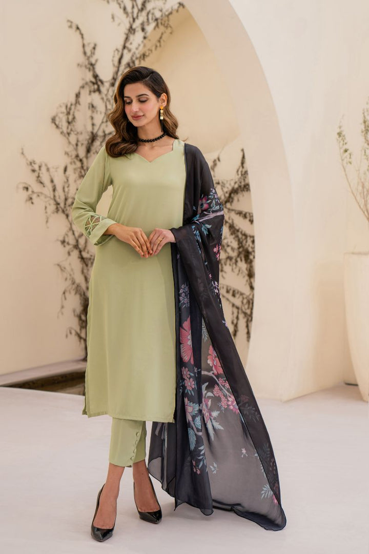 Natasha kamal -  Issey - Light Green - Georgette - 3 Piece