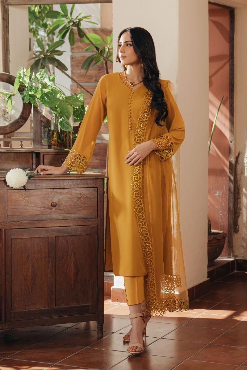 Natasha Kamal - Kai - Yellow - Georgette - 3 Piece