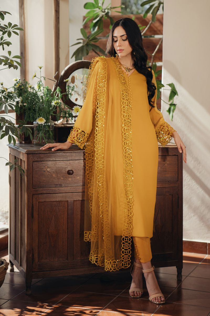 Natasha Kamal - Kai - Yellow - Georgette - 3 Piece