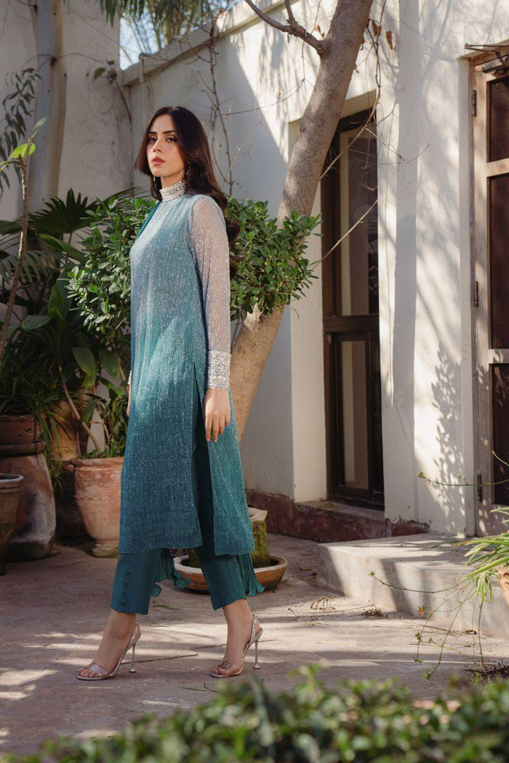 Natasha Kamal - Oren - Sea Green - Ombre - 3 Piece