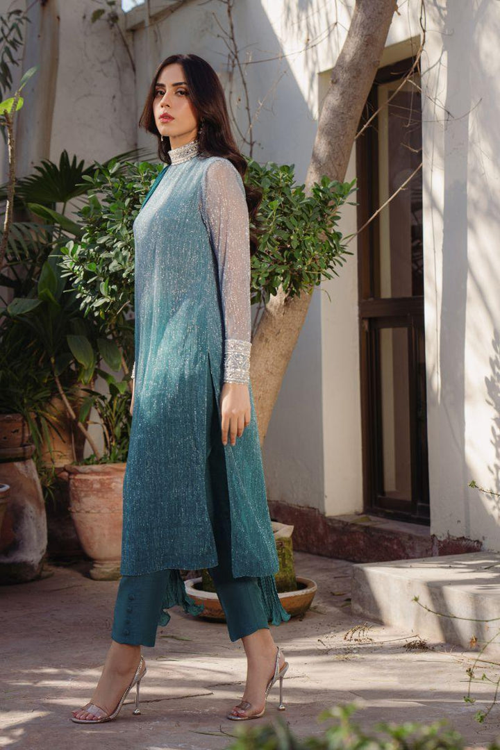 Natasha Kamal - Oren - Sea Green - Ombre - 3 Piece