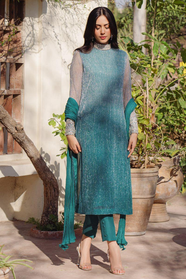 Natasha Kamal - Oren - Sea Green - Ombre - 3 Piece