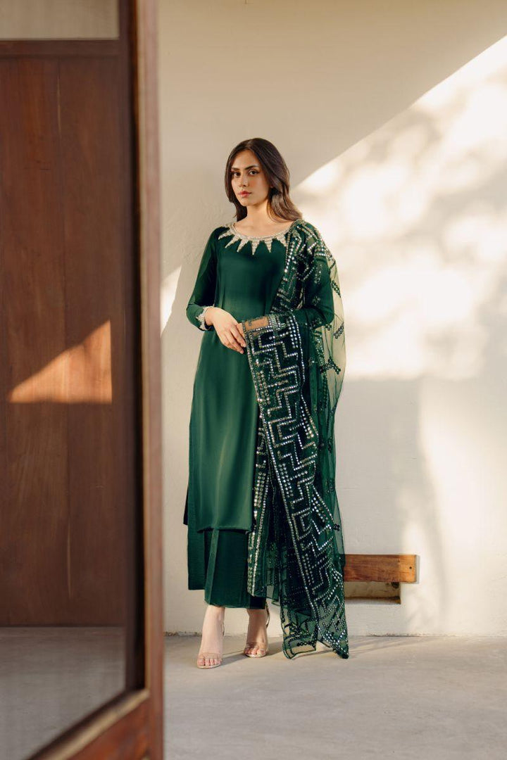 Natasha Kamal - Harlow - Emerald Green - Georgette - 3 Piece