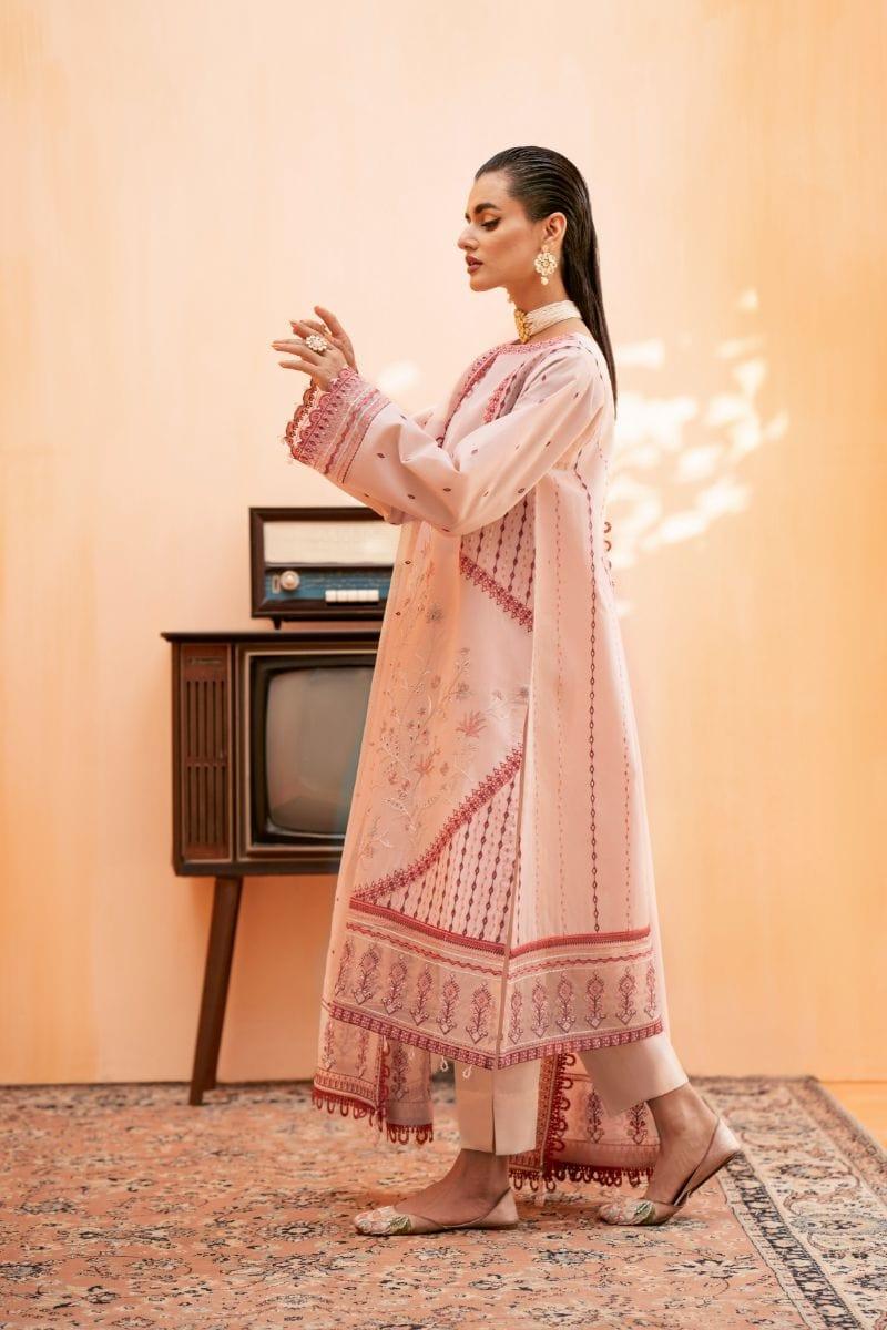 Fozia Khalid - Blush Pink - Embroidered - 3 Piece - Studio by TCS