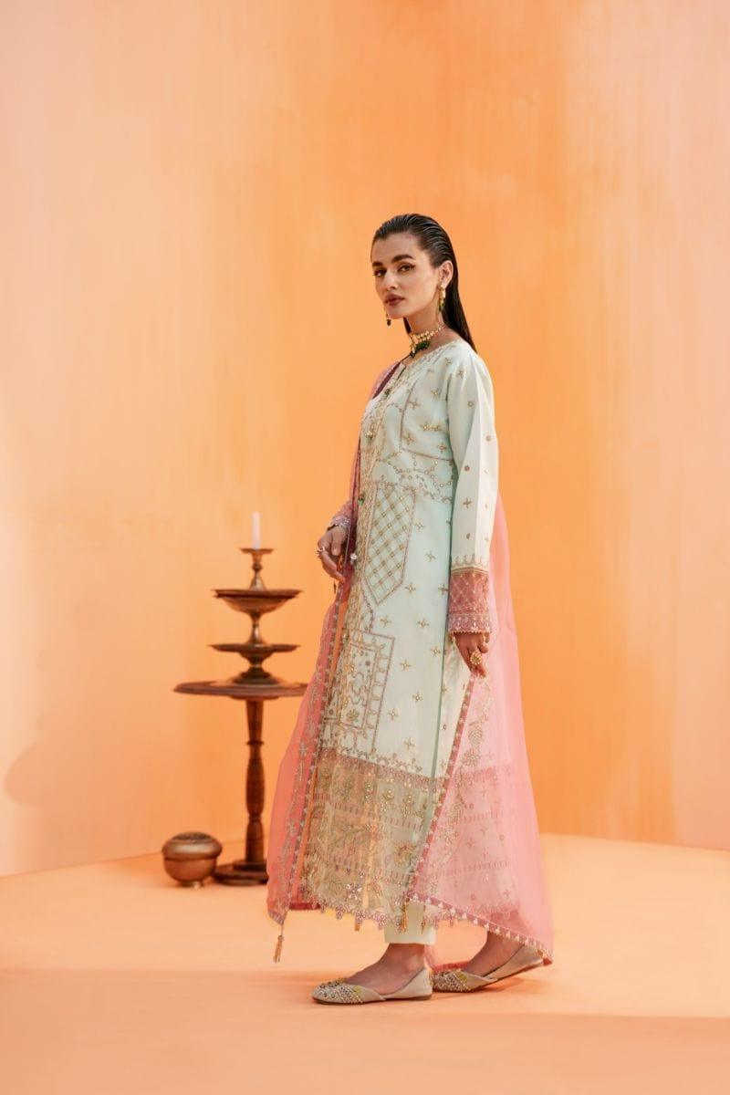 Fozia Khalid - Moonlight Jade - Embroidered - 3 Piece - Studio by TCS