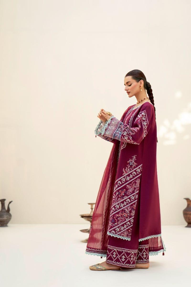 Fozia Khalid - Mulberry - Embroidered - 3 Piece - Studio by TCS