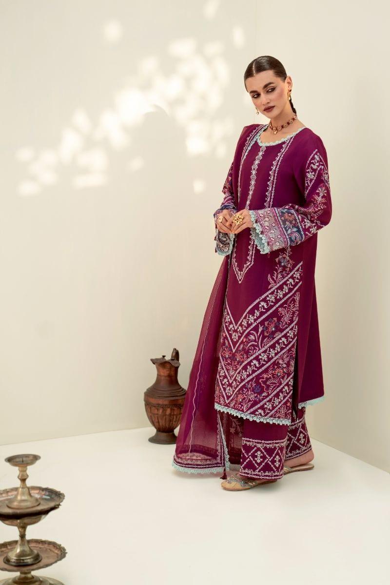 Fozia Khalid - Mulberry - Embroidered - 3 Piece - Studio by TCS