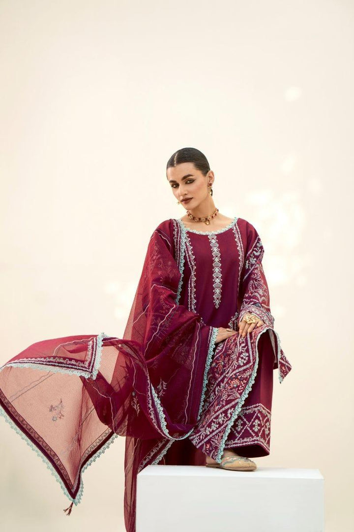 Fozia Khalid - Mulberry - Embroidered - 3 Piece - Studio by TCS