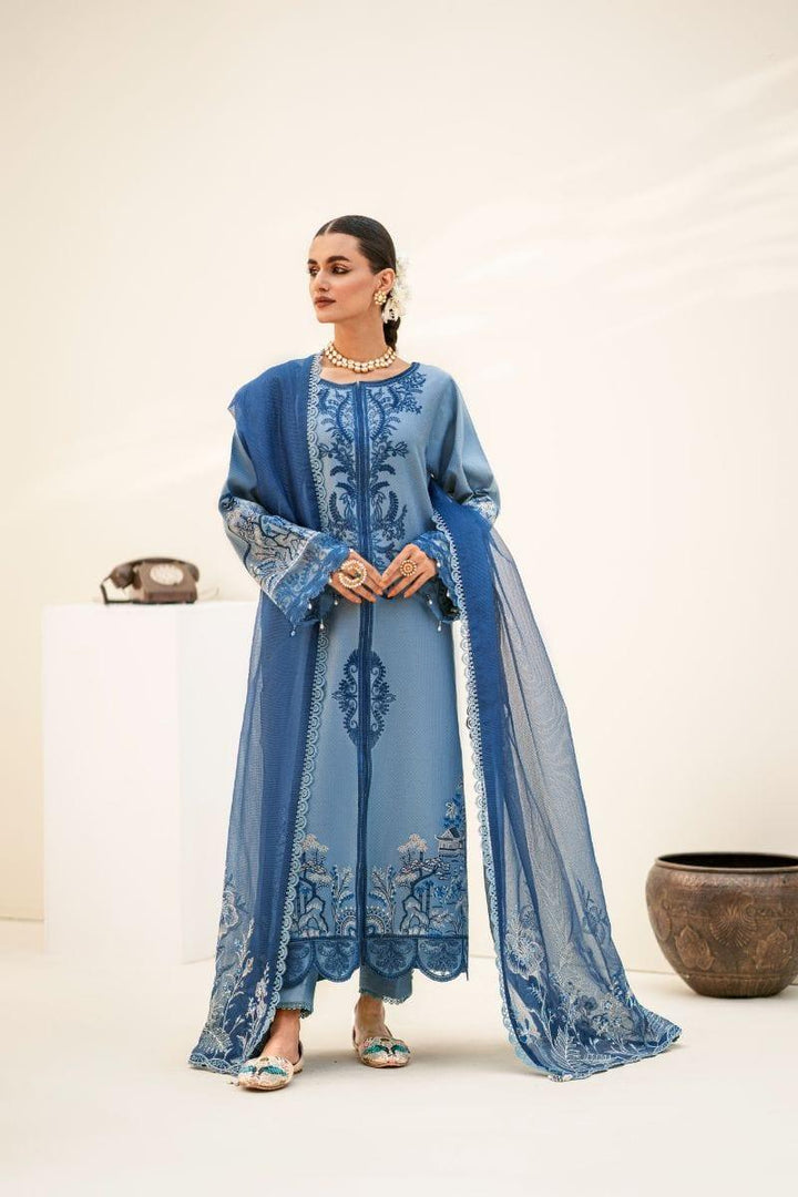 Fozia Khalid - Aquamarine - Embroidered - 3 Piece - Studio by TCS