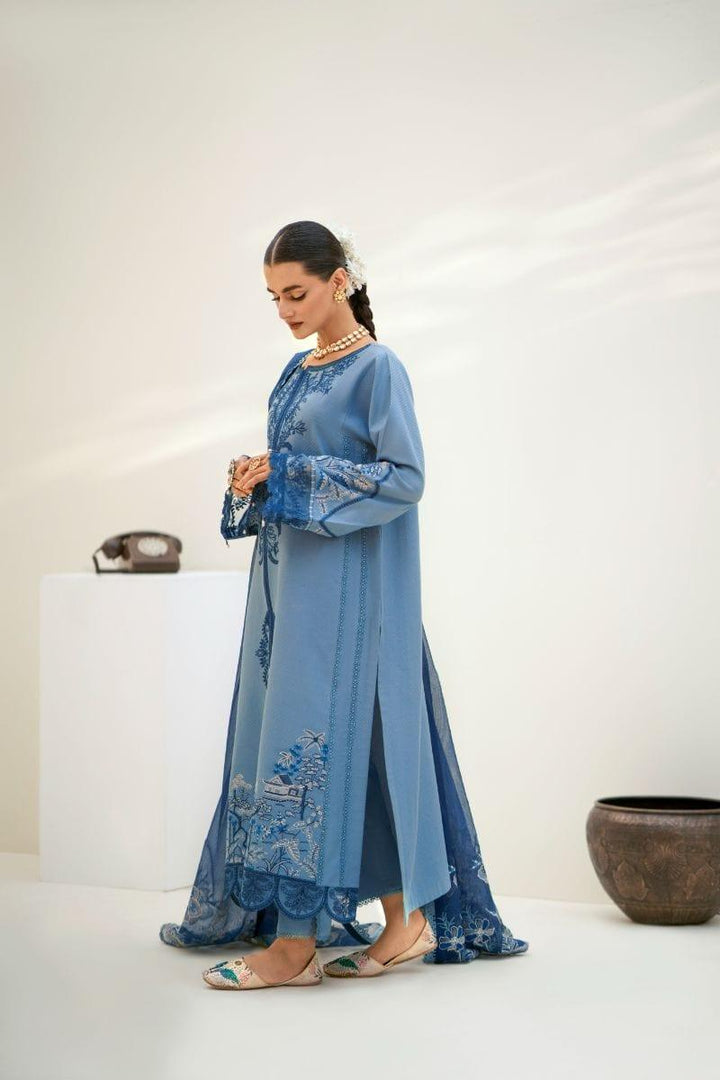 Fozia Khalid - Aquamarine - Embroidered - 3 Piece - Studio by TCS