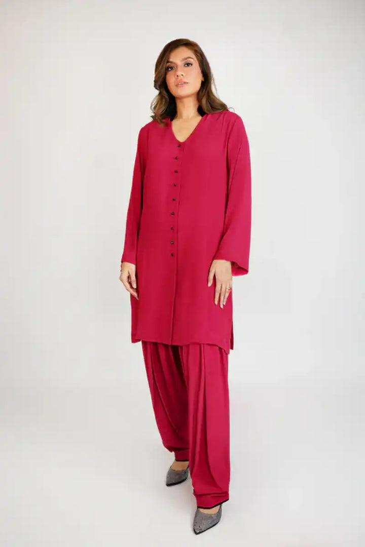 Gulabo - DEEP FUSCIA - Crepe - Fuscia - 2 Piece