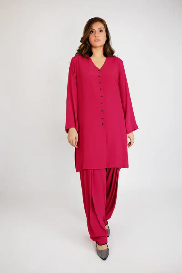 Gulabo - DEEP FUSCIA - Crepe - Fuscia - 2 Piece