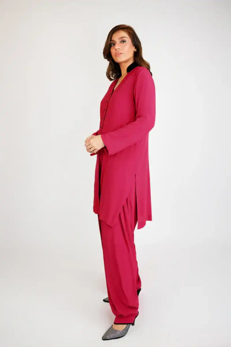 Gulabo - DEEP FUSCIA - Crepe - Fuscia - 2 Piece