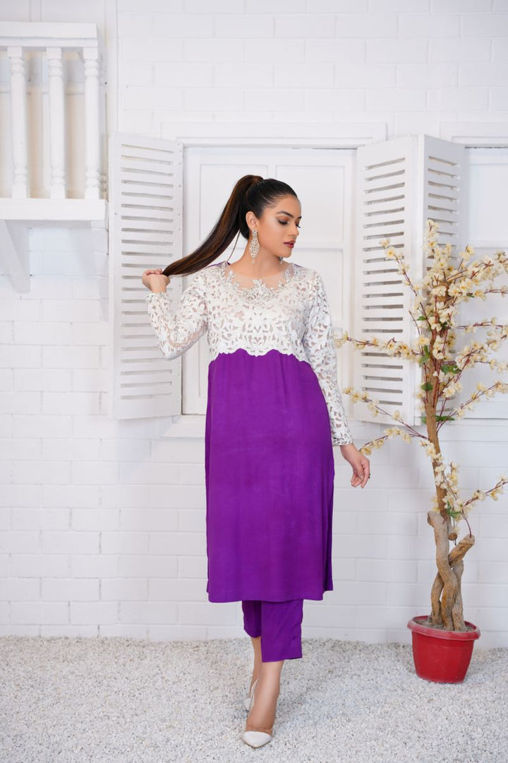 Anayra Amal - Aghaz - Plum - Grip Georgette - 2 Piece