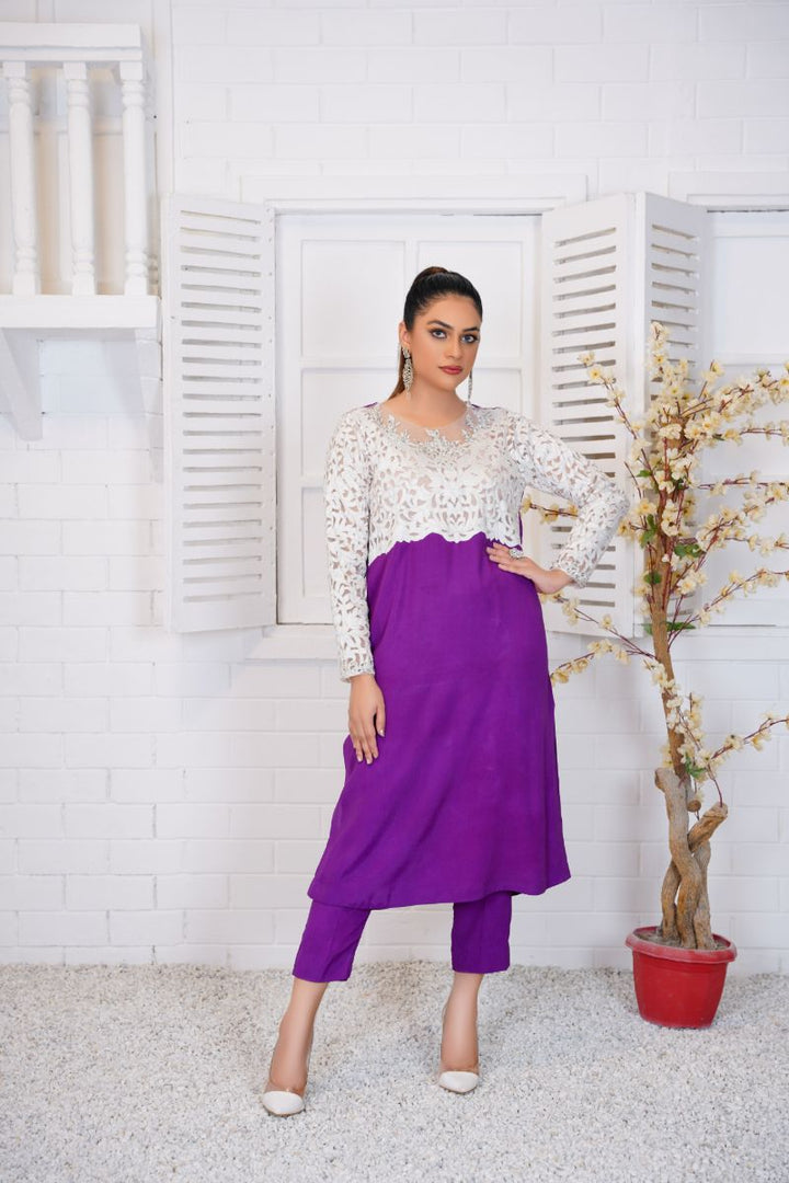 Anayra Amal - Aghaz - Plum - Grip Georgette - 2 Piece