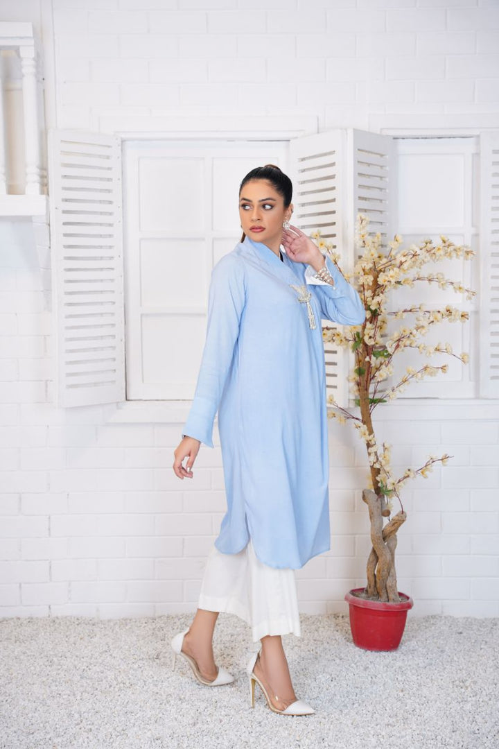 Anayra Amal - Subh-e-Nau - Sky Blue - Grip Georgette - 2 Piece