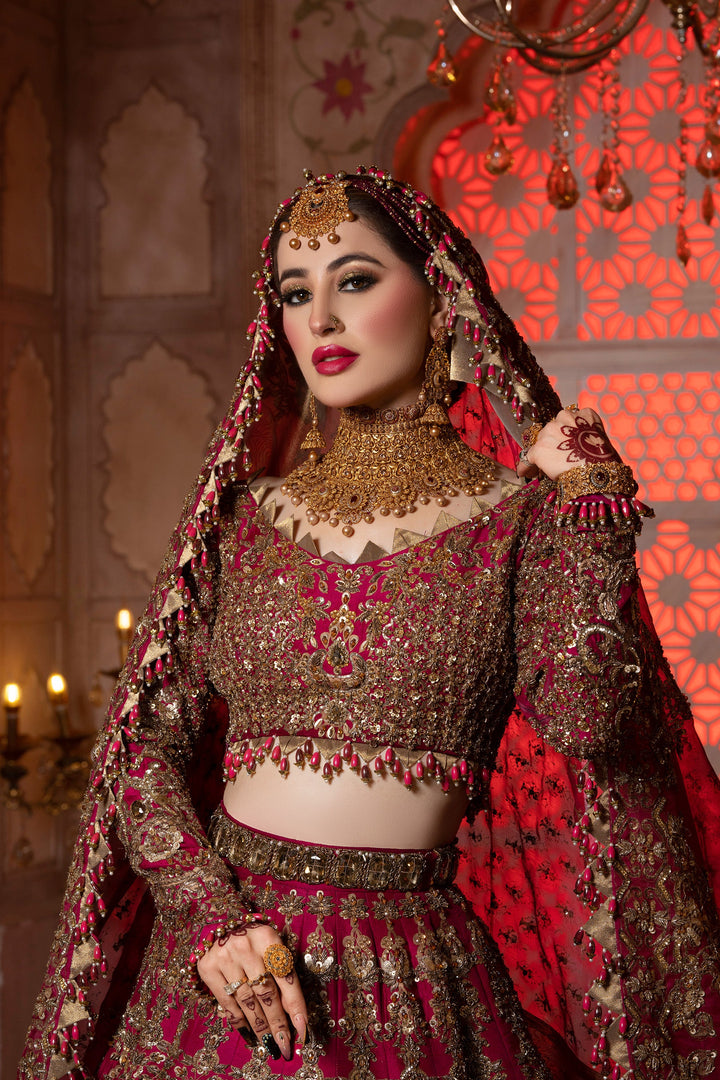 Arif Ashraf - Zoya - Burgendy - Raw Silk and Katan Organza - 3 Piece