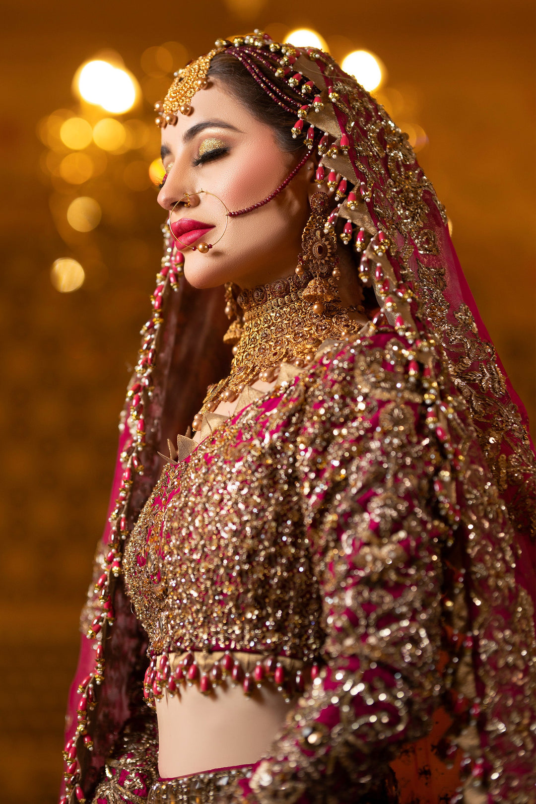 Arif Ashraf - Zoya - Burgendy - Raw Silk and Katan Organza - 3 Piece