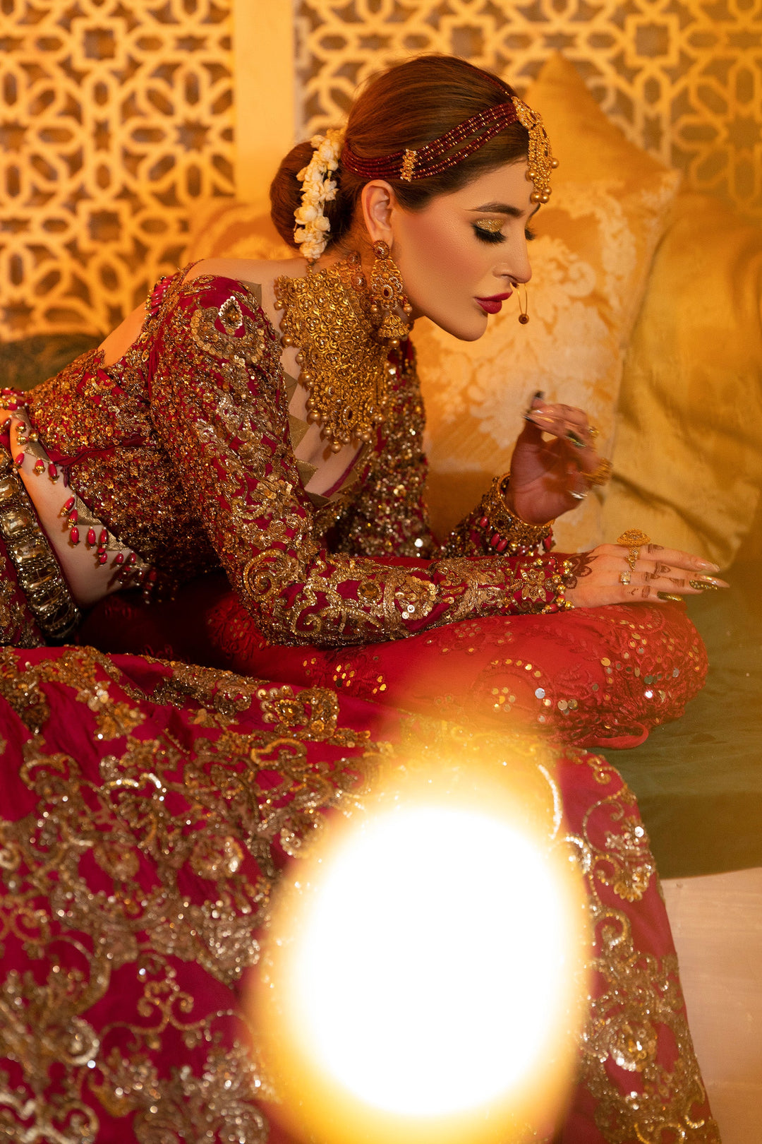 Arif Ashraf - Zoya - Burgendy - Raw Silk and Katan Organza - 3 Piece