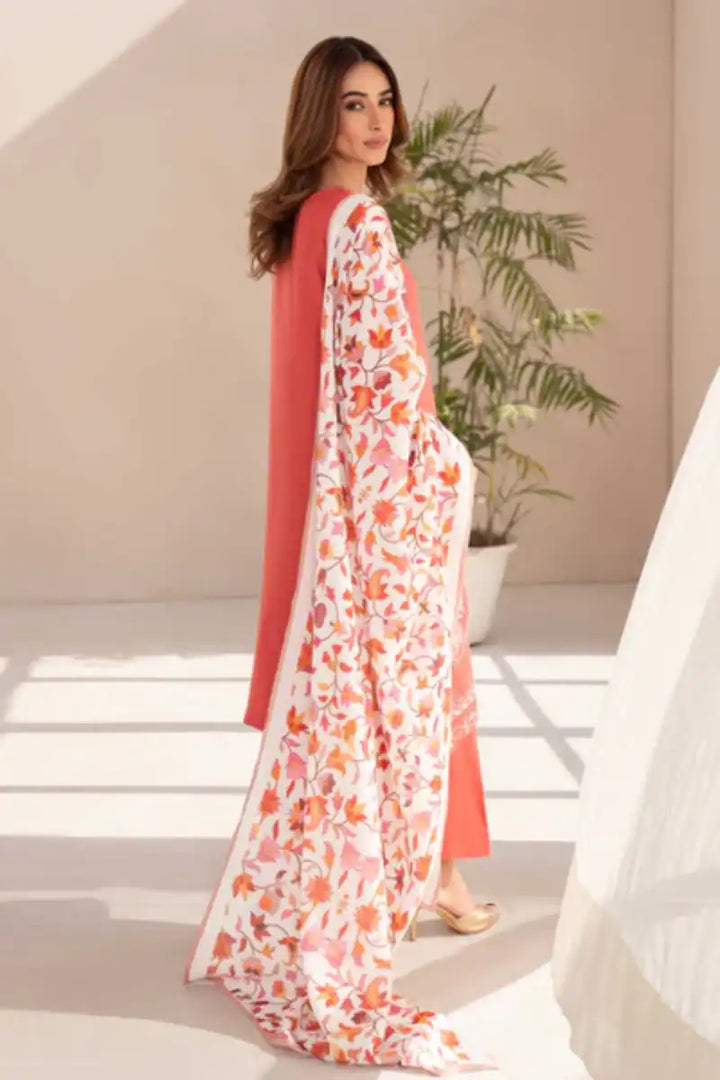 Natasha Kamal - Rise - coral - Woolen - 3 Piece