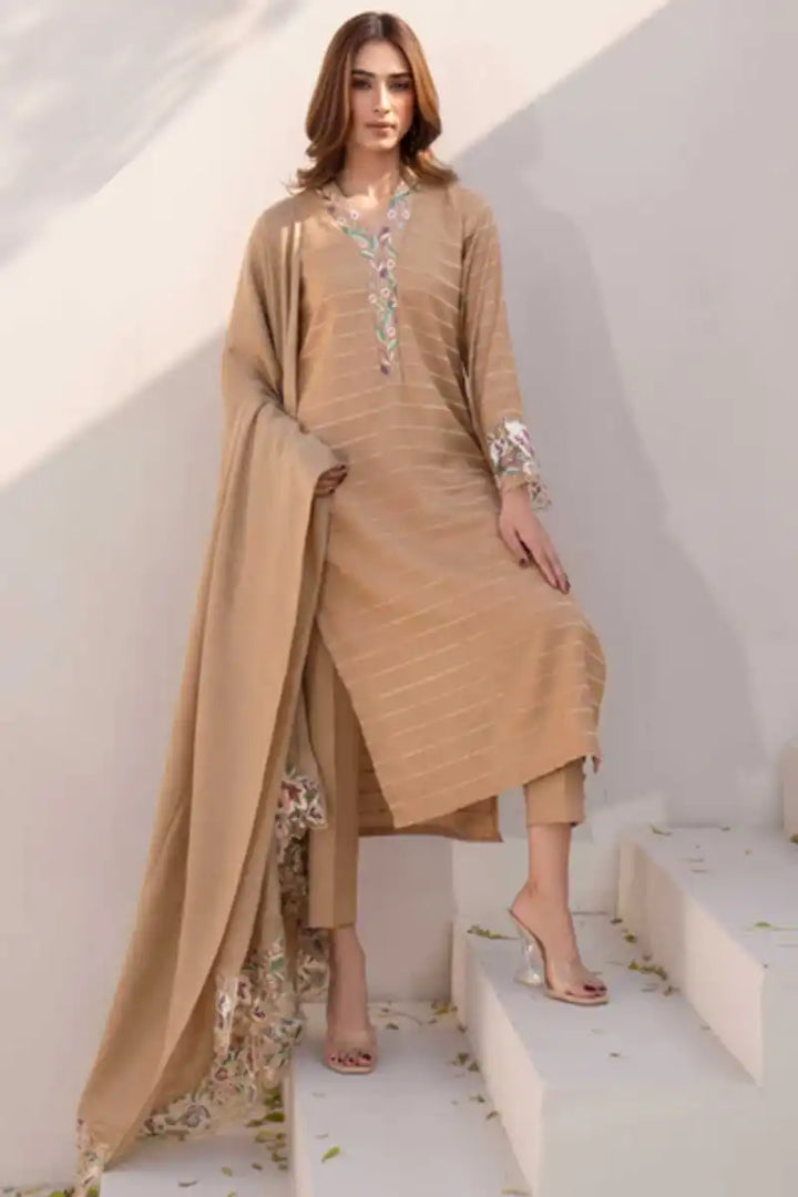 Natasha Kamal - Mila - Nude - Silk Karandi - 3 Piece