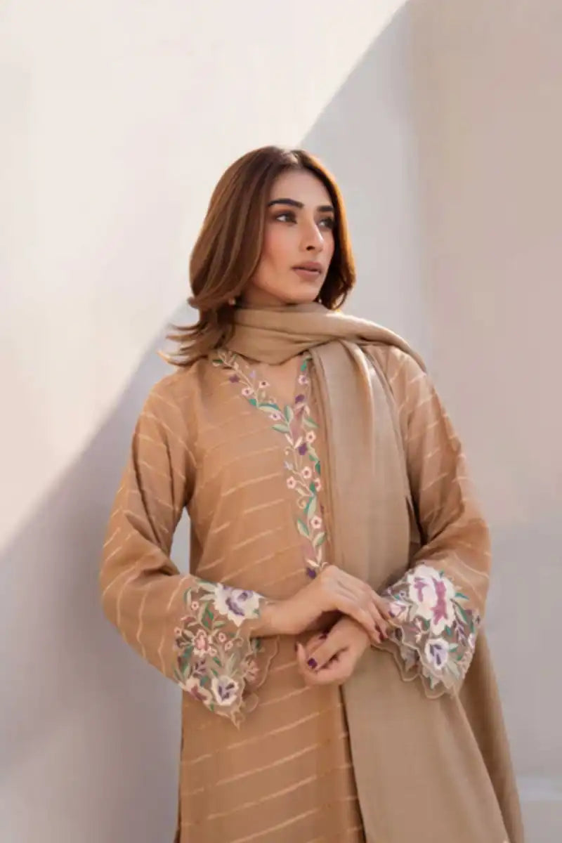 Natasha Kamal - Mila - Nude - Silk Karandi - 3 Piece