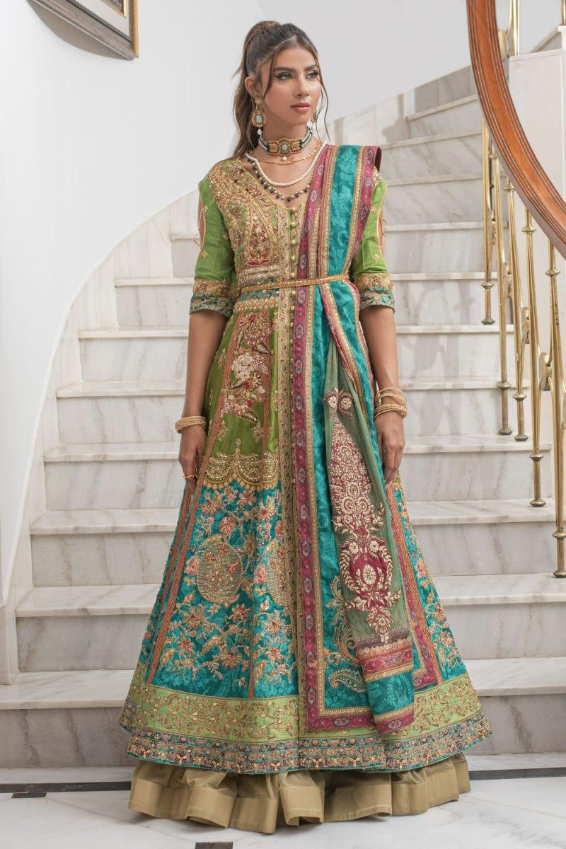 Shamaeel - NUR-03 - Green - Silk - 3 Piece - Studio by TCS