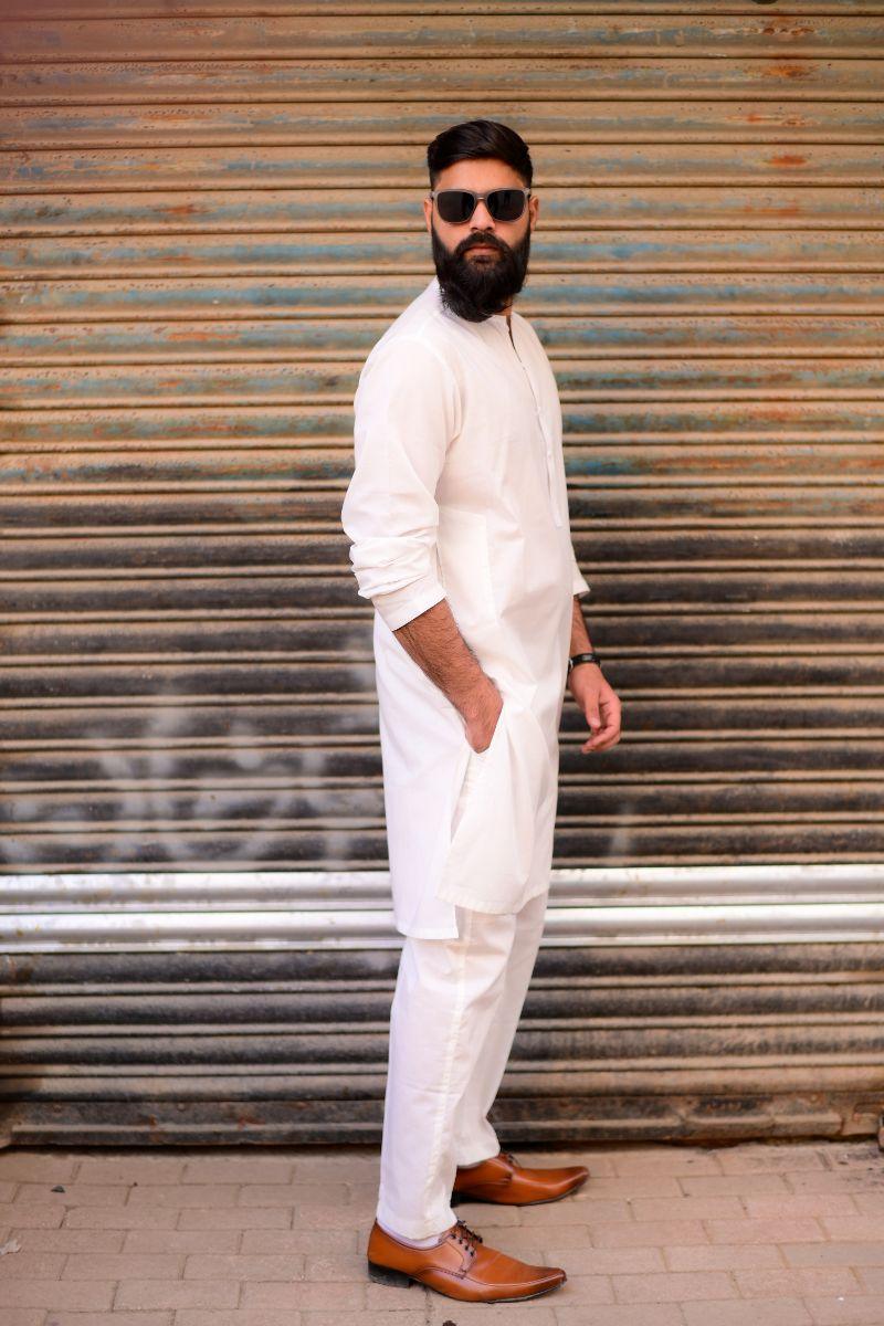 AlifYay Off-White Kurta and Pajama 2 piece AY-001-cotton