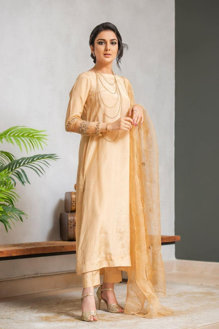 Kuli Jume - Gold Dahlia - Dull Gold - Silk - 3 Piece - Studio by TCS