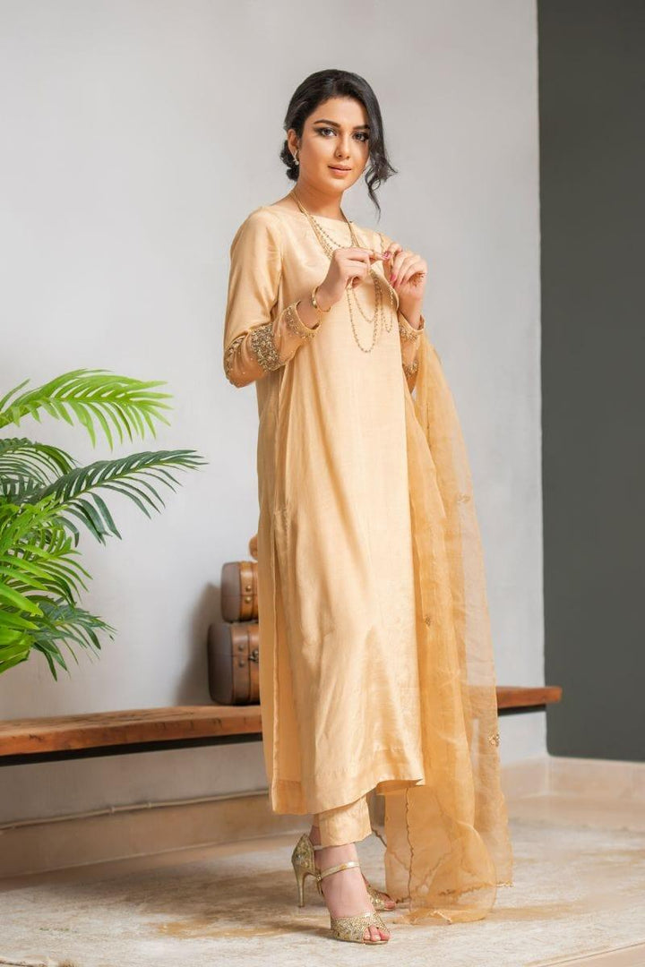 Kuli Jume - Gold Dahlia - Dull Gold - Silk - 3 Piece - Studio by TCS