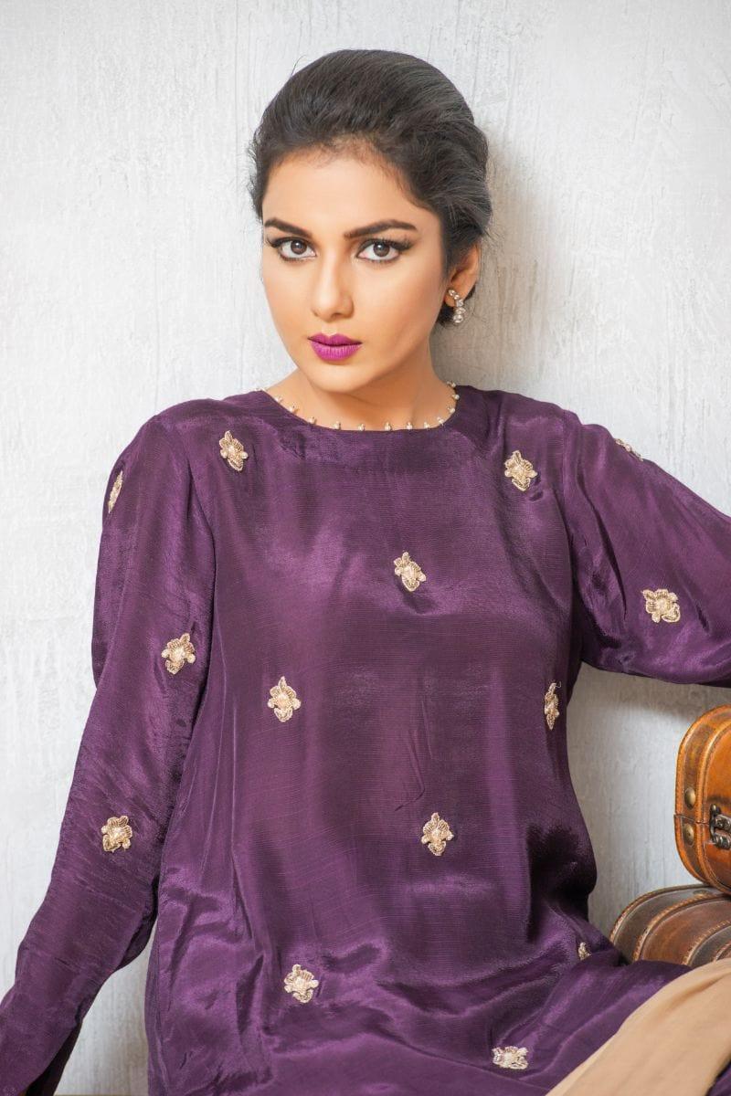 Kuli Jume - Plum Verbena - Purple - Silk - 3 Piece - Studio by TCS