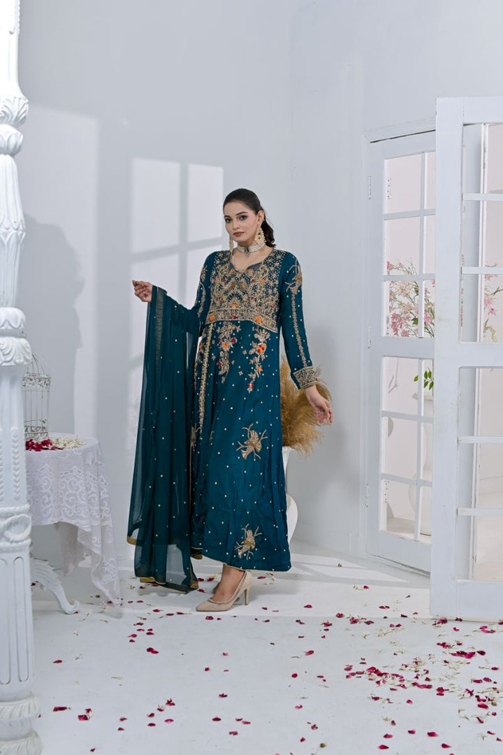 Rubys Couture - Delisha - Sheesha Silk & Chiffon - 3 Piece