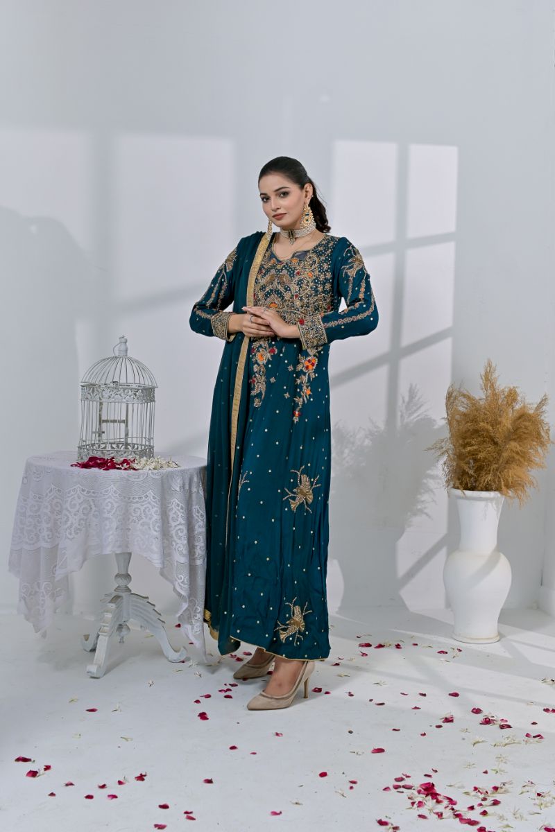 Rubys Couture - Delisha - Sheesha Silk & Chiffon - 3 Piece