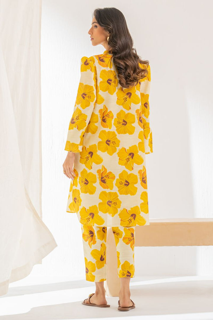 Ego - Glam 2 piece - Yellow - Digital Print - Slub Cambric