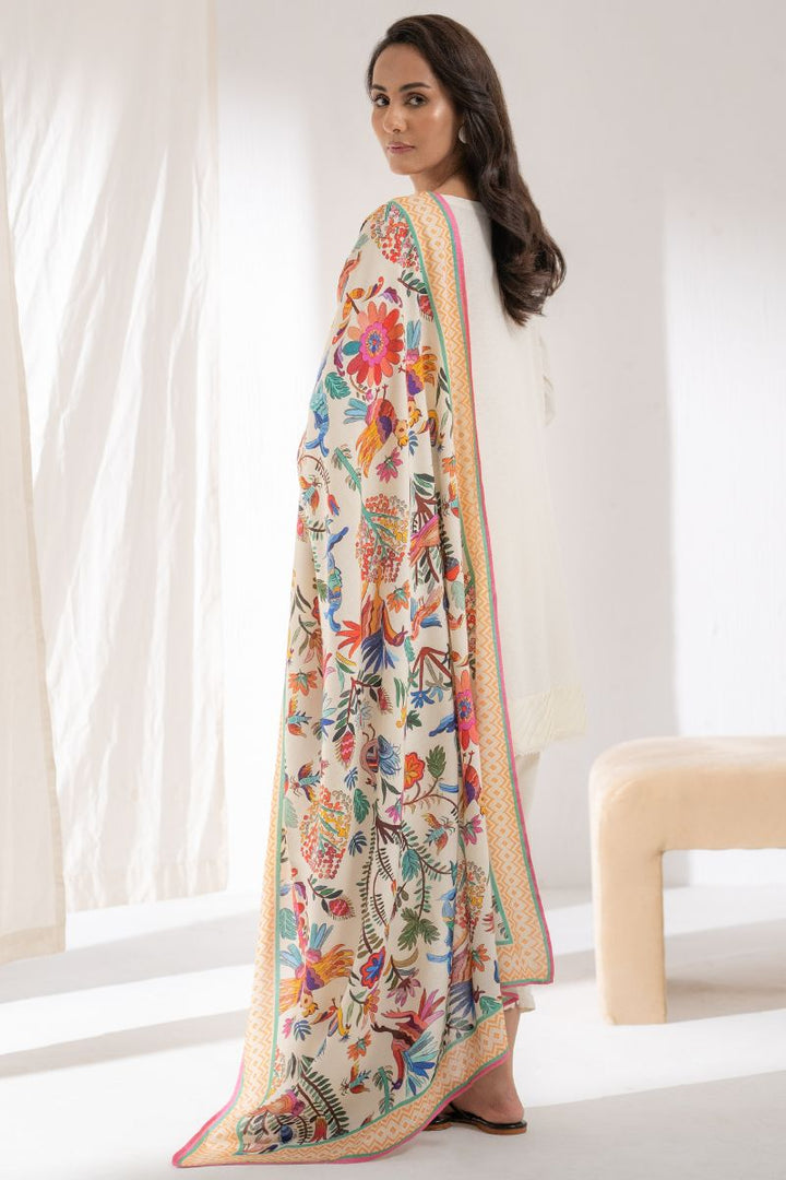 Ego - Eden 3 piece - Digital Print - Khaddar - Cream