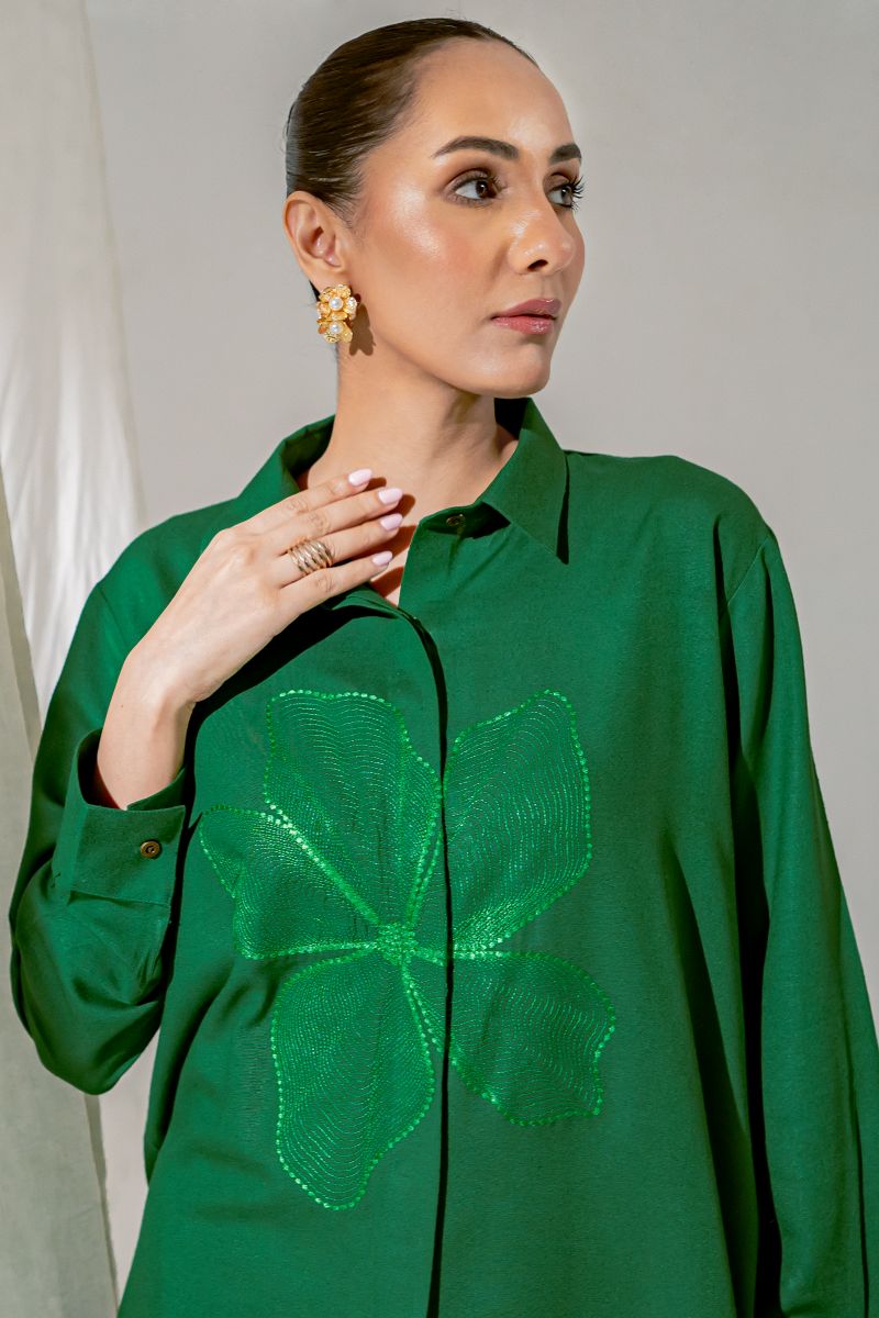 Ego - Dense 2 piece - Embroidery  - Ayudia - Green