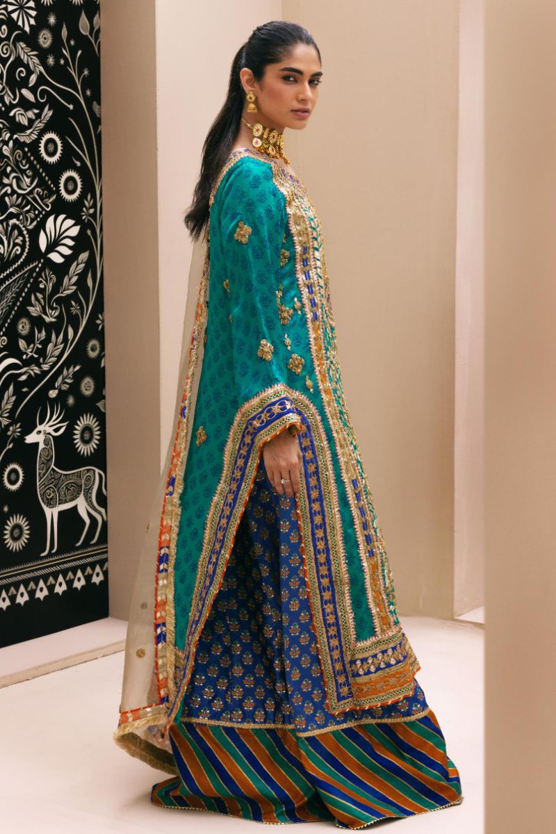 Shehrnaz - SHK-1386 - Emerald Green - Mysore silk / Satin - 3 Piece