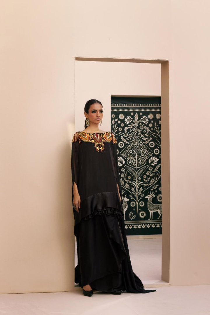 Shehrnaz - SHK-1391 - Black - Chiffon - 3 Piece