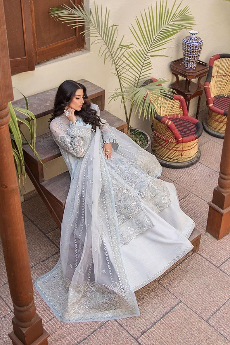 Fozia Khalid - ELORA - Grey - Embroidered - Organza - 4 Piece - Studio by TCS