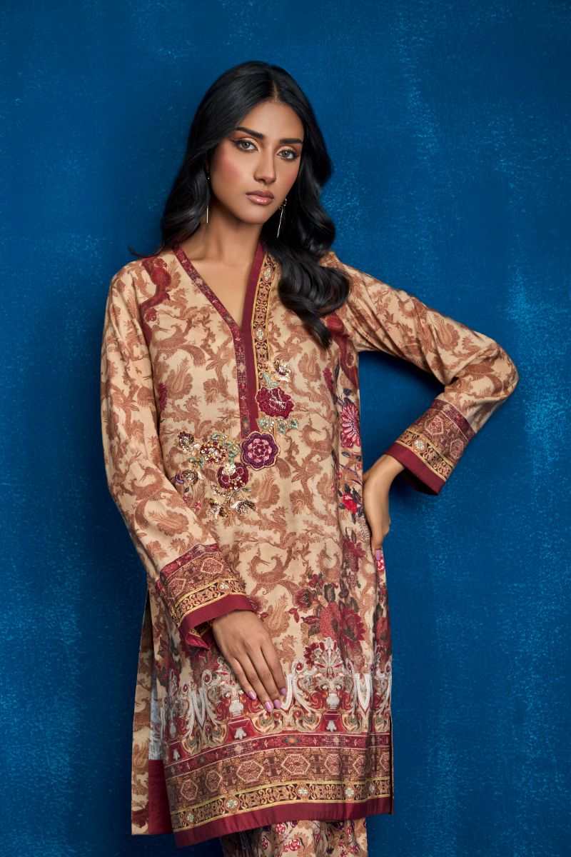 Shamaeel - ES - 01 - Khaadi Silk - 2 Piece