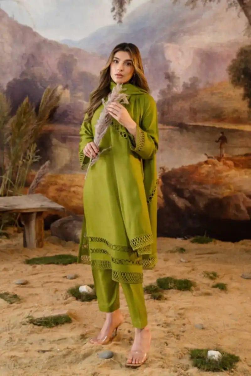 Natasha Kamal - Emery - green - Wool - 3 Piece - Studio by TCS